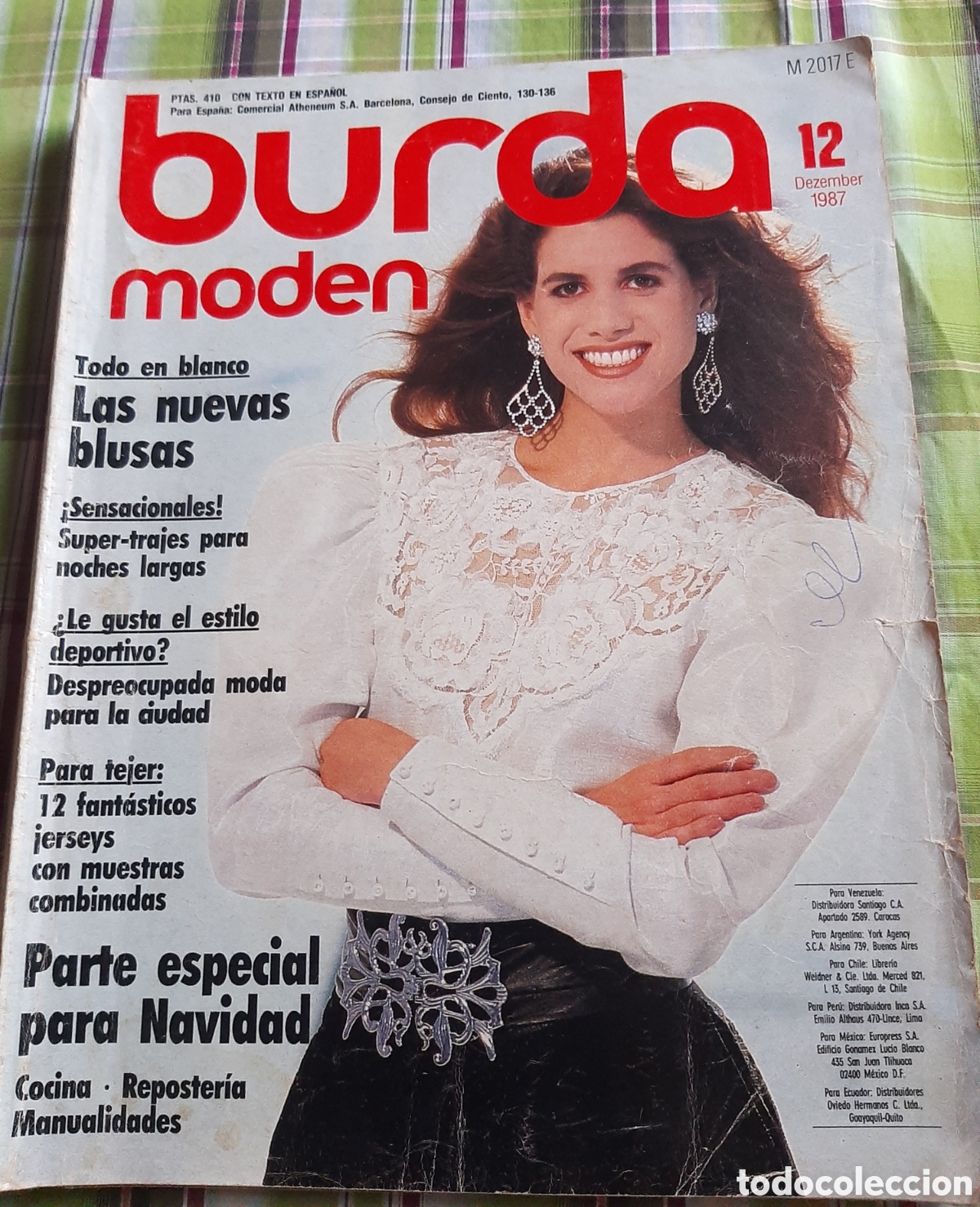 Coleccionismo de Revistas y Peri&oacute;dicos: BURDA MODEN N&deg; 12 1987 PATRONES E INSTRUCCIONESCOMPRA MINIMA 5&euro;