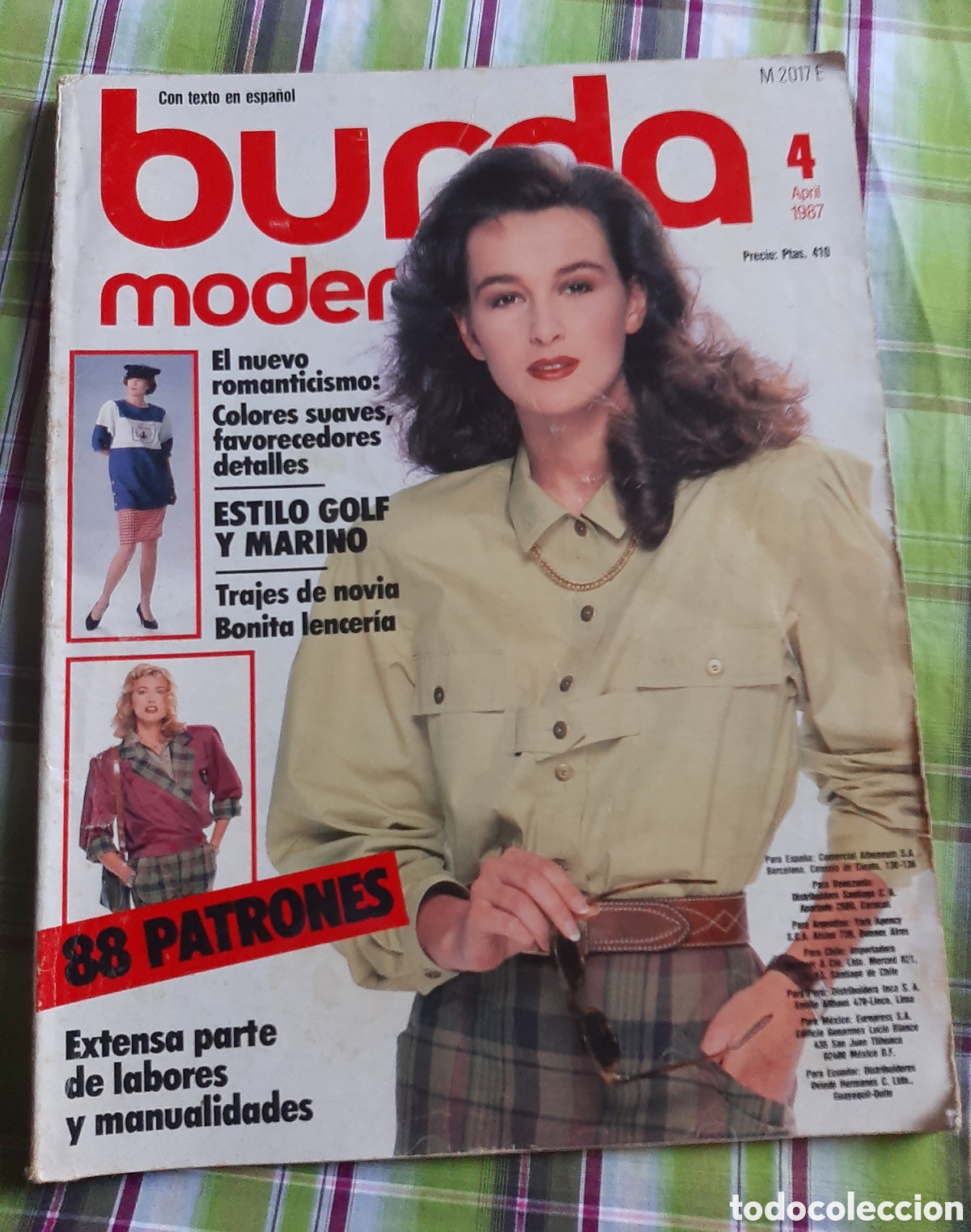 Coleccionismo de Revistas y Peri&oacute;dicos: BURDA MODEN N&deg; 4 1987 PATRONES E INSTRUCCIONES COMPRA MINIMA 5&euro;