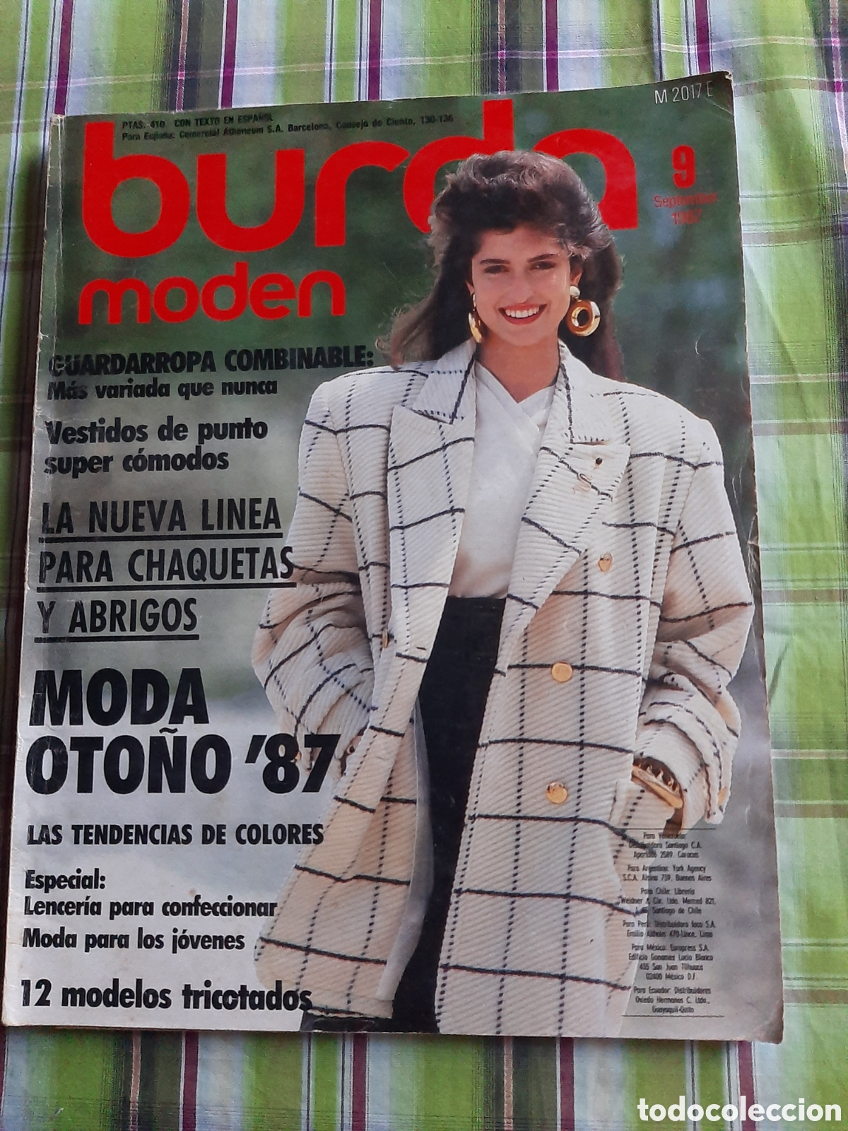 Coleccionismo de Revistas y Peri&oacute;dicos: BURDA MODEN N&deg; 9 1987 PATRONES E INSTRUCCIONES COMPRA MINIMA 5&euro;