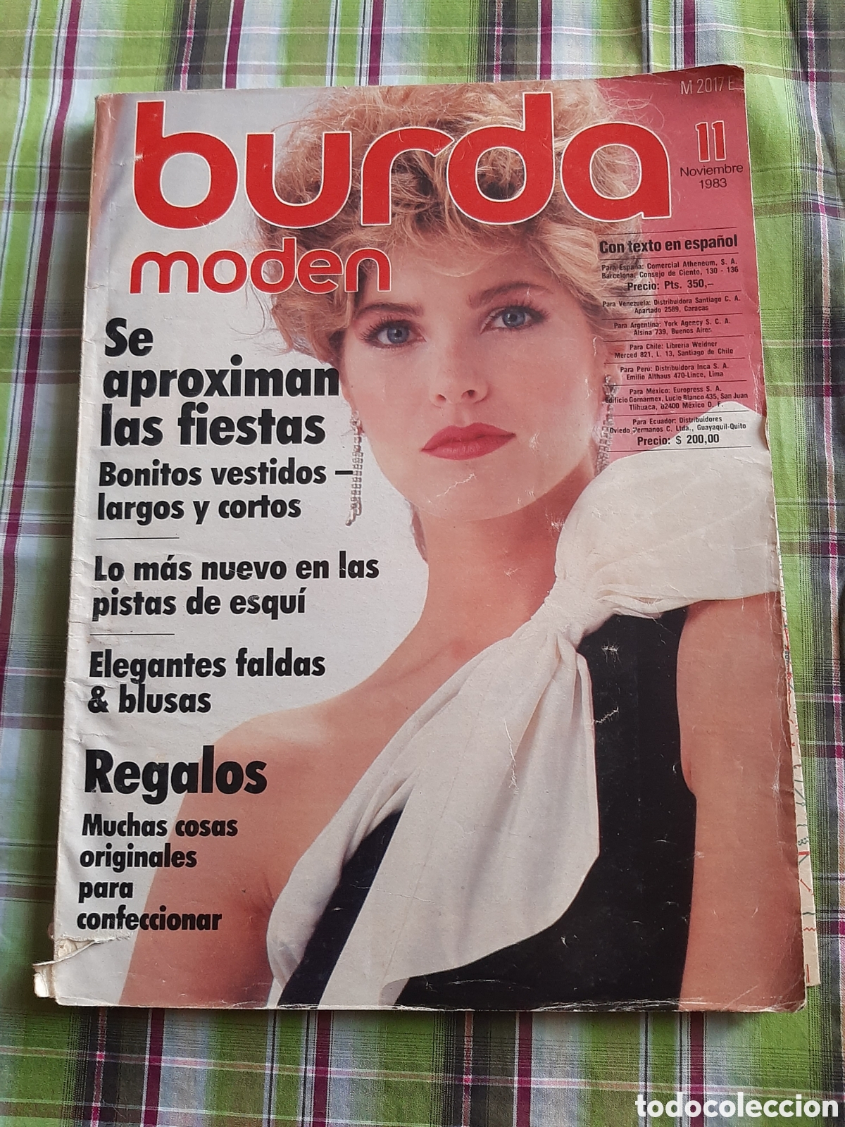 Coleccionismo de Revistas y Peri&oacute;dicos: BURDA MODEN N&deg; 11 1983 PATRONES E INSTRUCCIONES COMPRA MINIMA 5&euro;