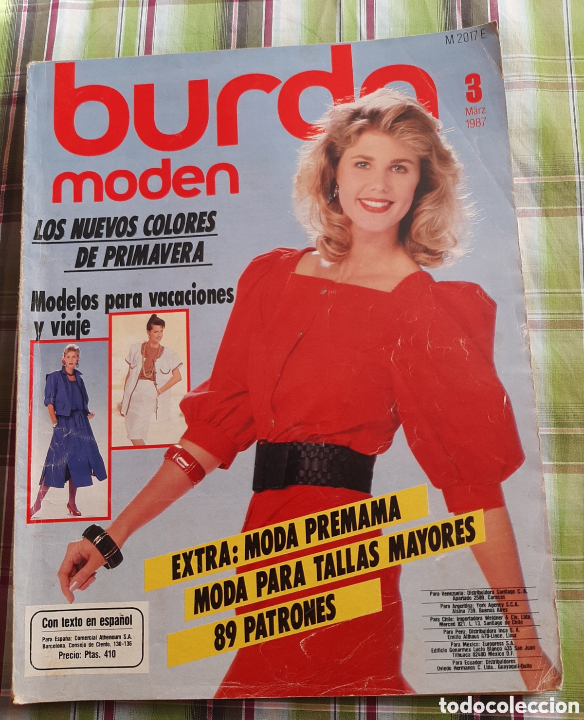 Coleccionismo de Revistas y Peri&oacute;dicos: BURDA MODEN N&deg; 3 1987 PATRONES E INSTRUCCIONES COMPRA MINIMA 5&euro;