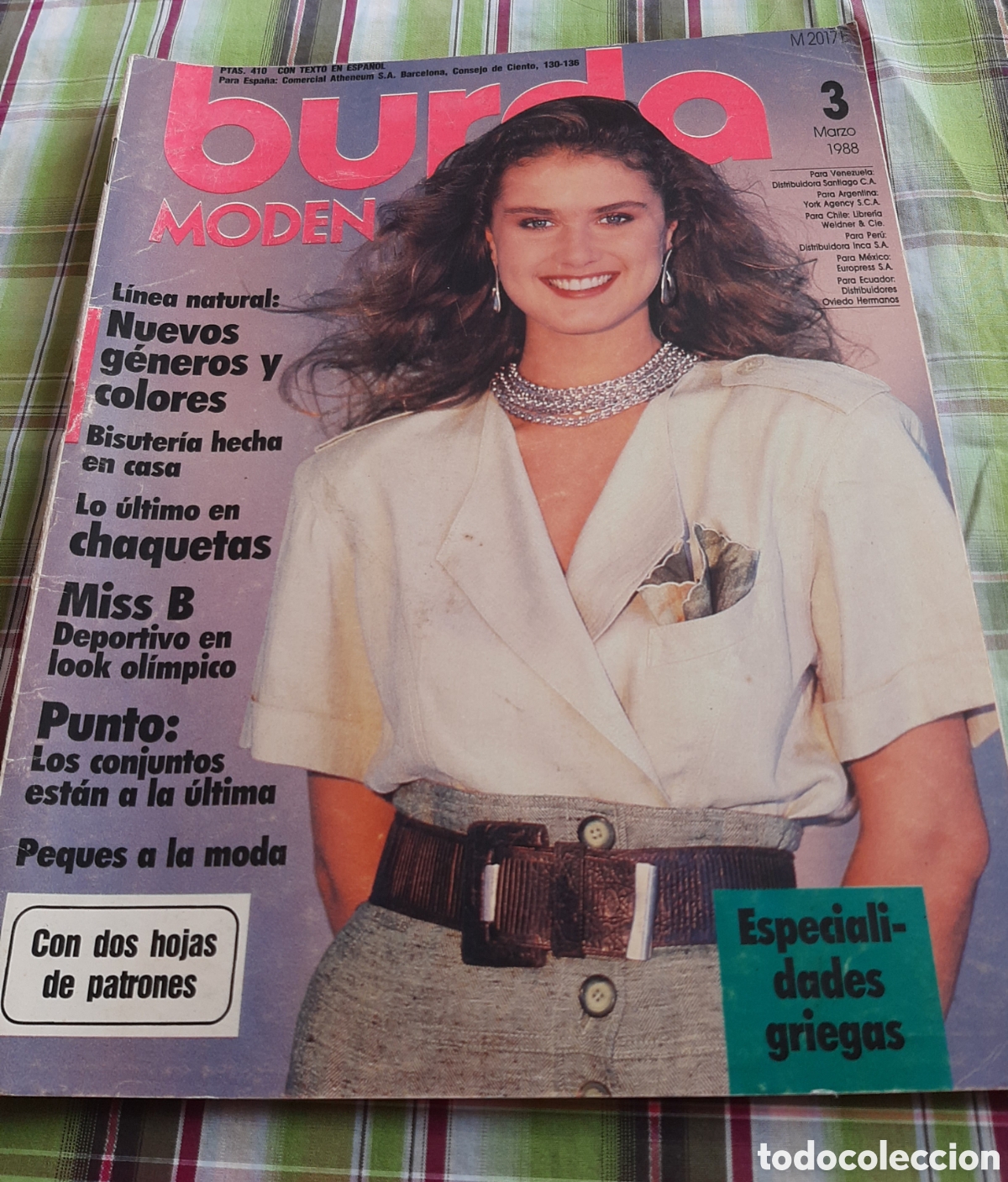 Colecionismo de Revistas e Jornais: BURDA MODEN N&deg; 3 1988 PATRONES E INSTRUCCIONES COMPRA MINIMA 5&euro;