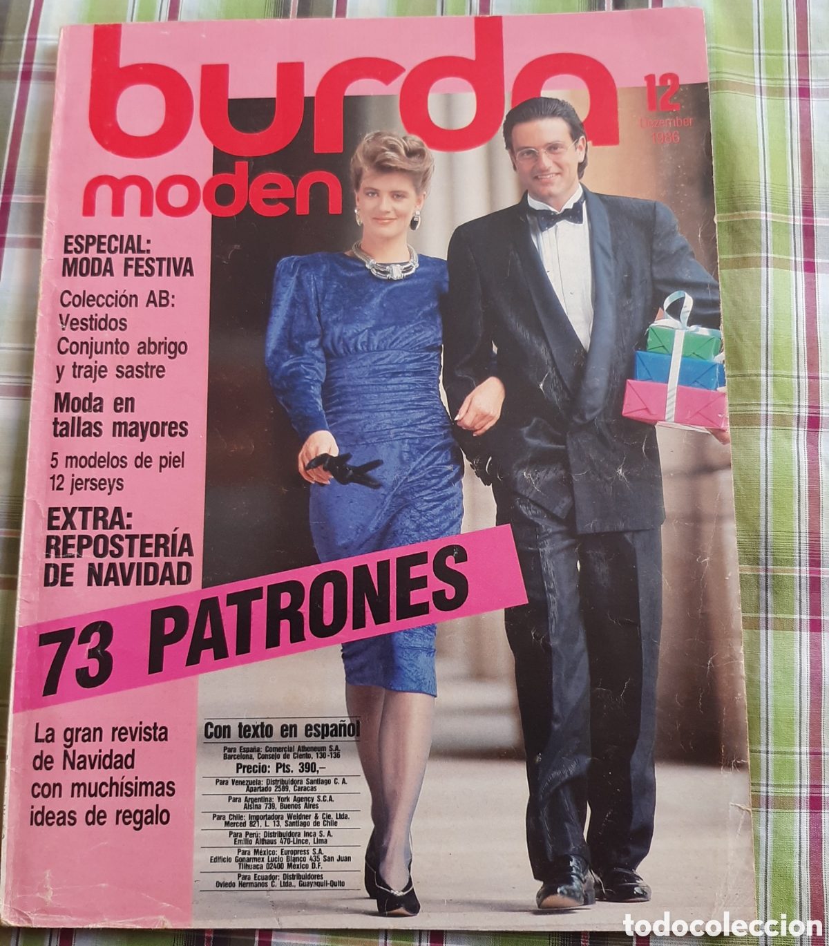 Colecionismo de Revistas e Jornais: BURDA MODEN N&deg; 12 1986 PATRONES E INSTRUCCIONES COMPRA MINIMA 5&euro;