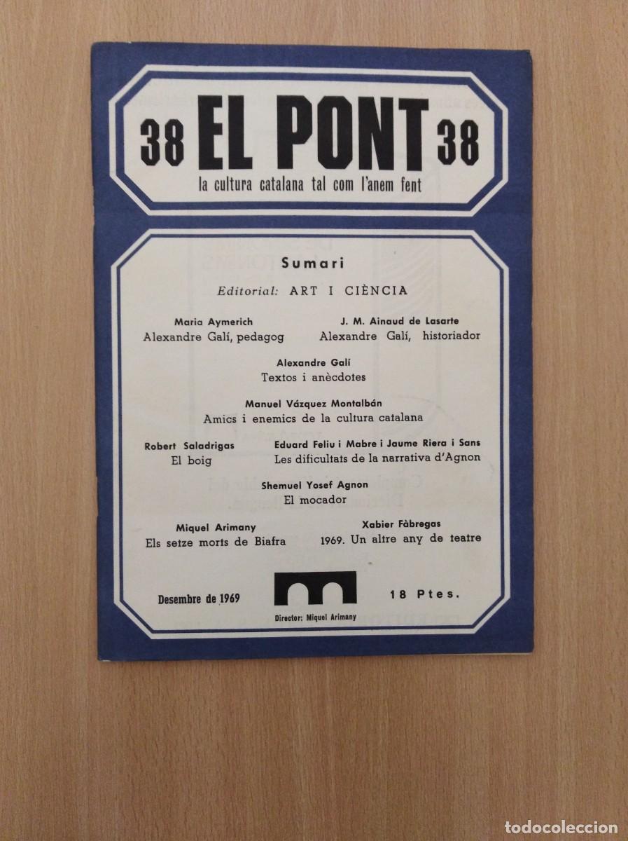 Collectionnisme de Revues et Journaux: REVISTA EL PONT - n&uacute;m. 38. Desembre de 1969.