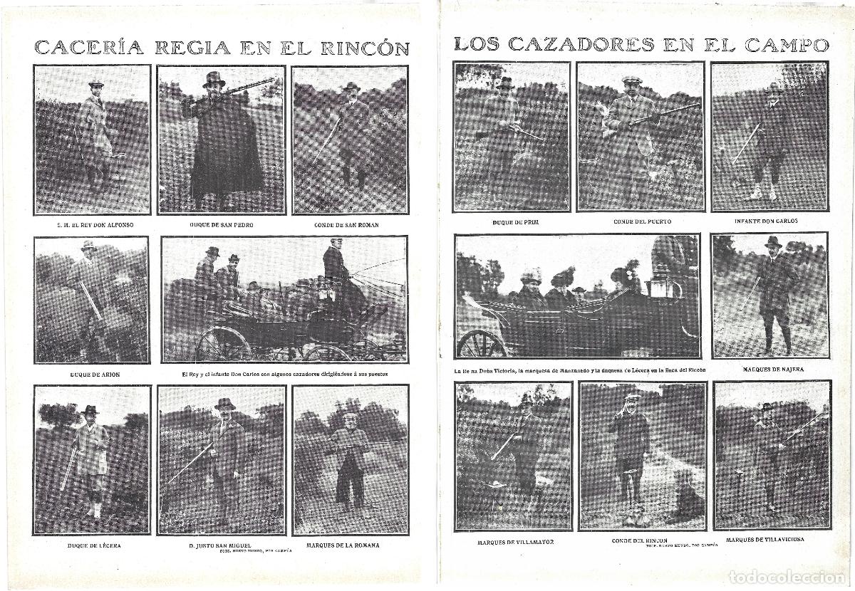 Coleccionismo de Revistas y Peri&oacute;dicos: 1910 HOJAS REVISTA CACER&Iacute;A EN EL RINC&Oacute;N CAZADORES REY ALFONSO XIII JUSTO SAN MIGUEL DUQUE DE PRIM