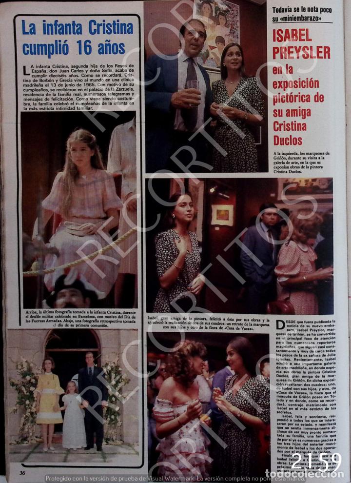 Coleccionismo de Revistas y Peri&oacute;dicos: LA INFANTA CRISTINA ISABEL PREYSLER