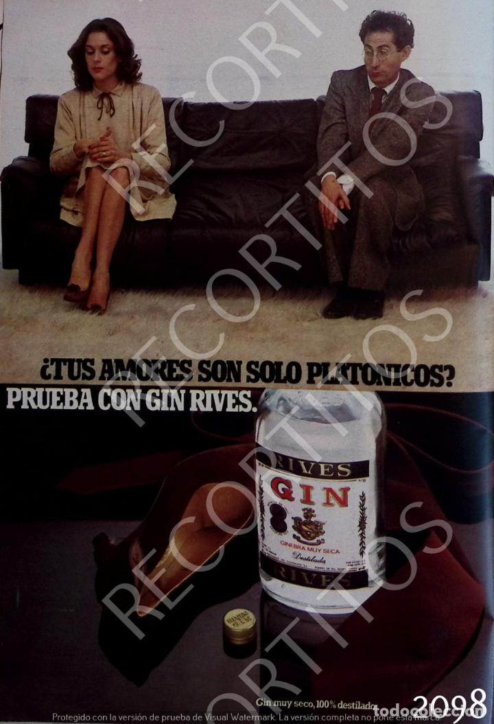Coleccionismo de revistas y peri&oacute;dicos: anuncio GIN RIVES GINEBRA