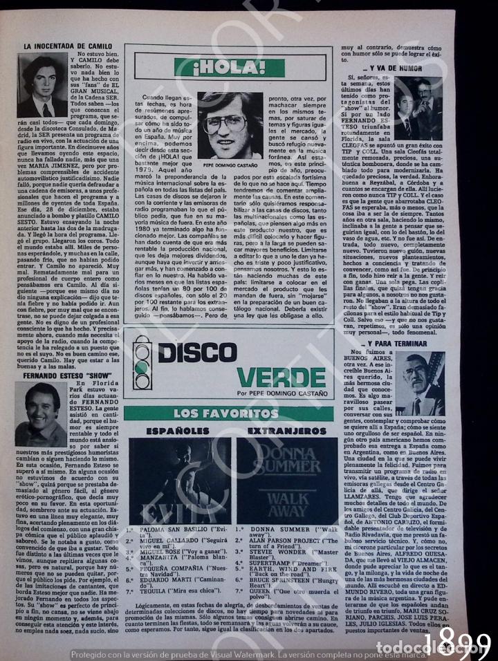 Coleccionismo de Revistas y Peri&oacute;dicos: CAMILO SESTO FERNANDO ESTESO DONNA SUMMER TIP Y COLL EVITA PALOMA SAN BASILIO