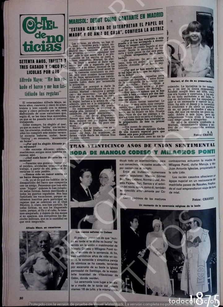 Collectionnisme de Revues et Journaux: MANOLO CODESO MILAGROS PONTI MARISOL PEPA FLORES ALFREDO MAYO