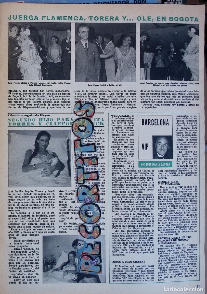 Coleccionismo de revistas y peri&oacute;dicos: paquita torres lola flores miss espa&ntilde;a luyk