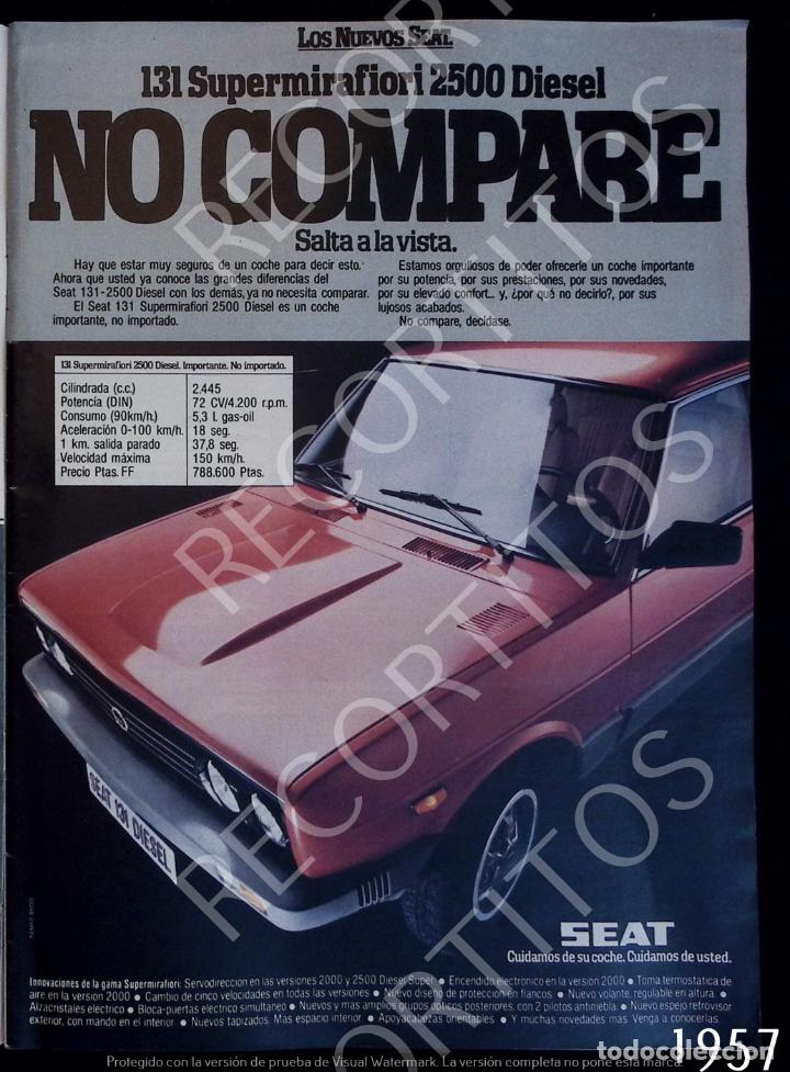 Coleccionismo de revistas y peri&oacute;dicos: anuncio seat 131 supermirafiiori