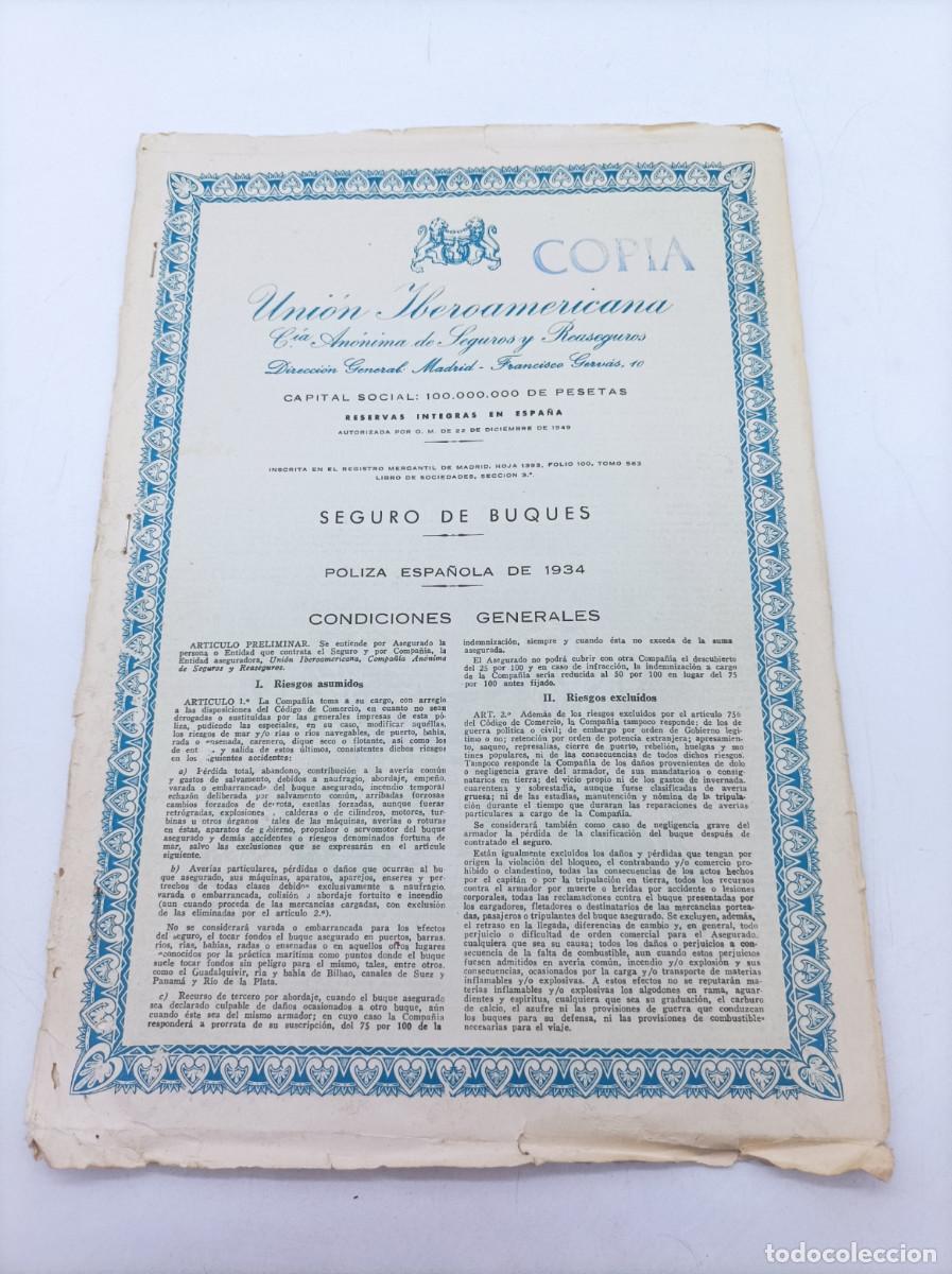 Collection Magazines and Newspapers: POLIZA DE SEGUROS UNION HISPANOAMERICANA