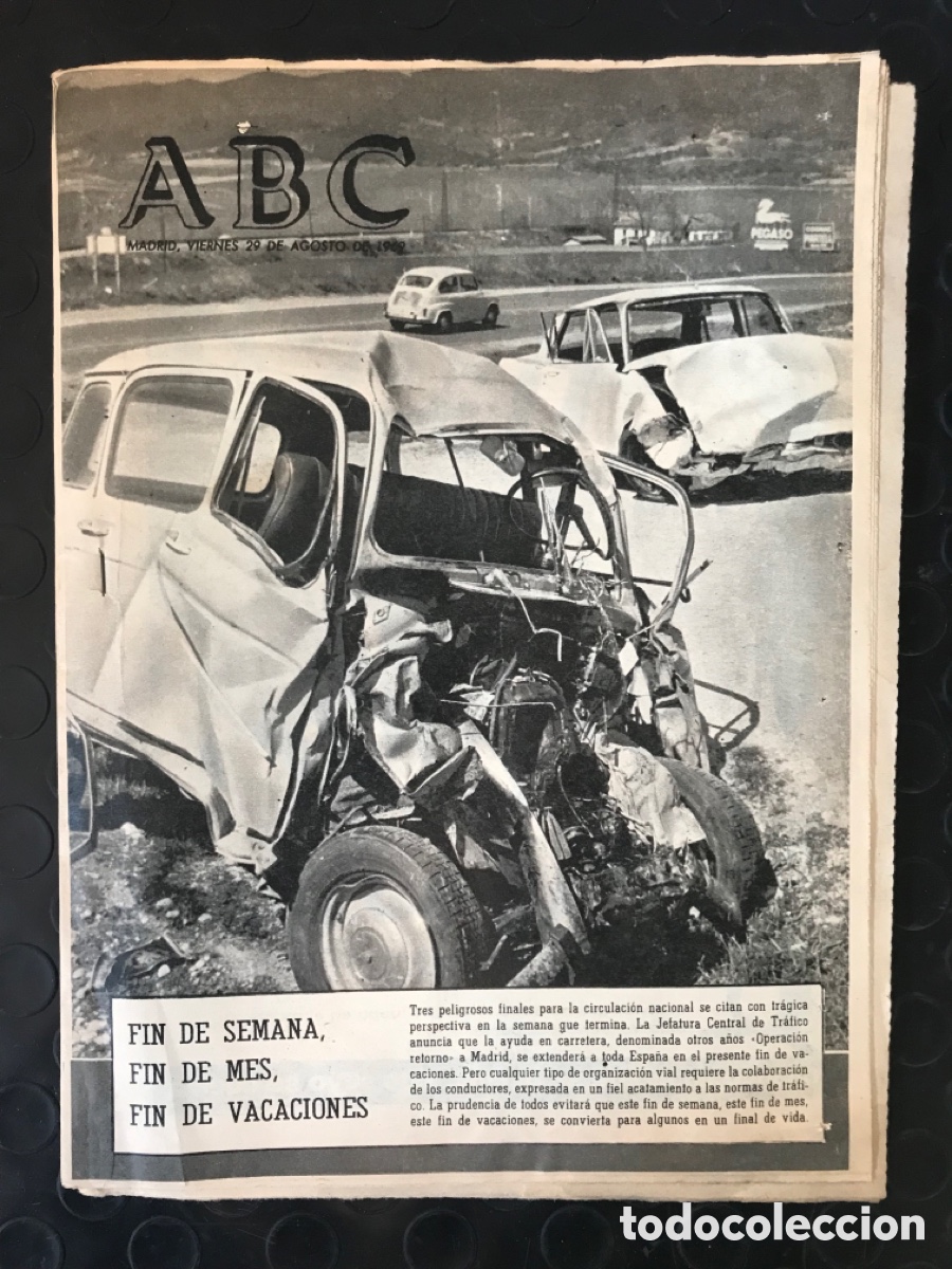 Coleccionismo de Revistas y Peri&oacute;dicos: Peri&oacute;dico diario ABC. 29 agosto 1969.