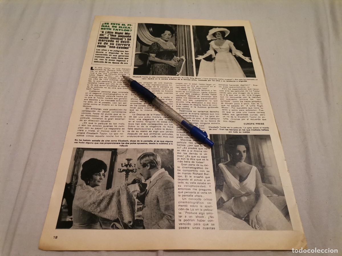 Coleccionismo de Revistas y Peri&oacute;dicos: ELIZABETH TAYLOR RECORTE REVISTA 1978