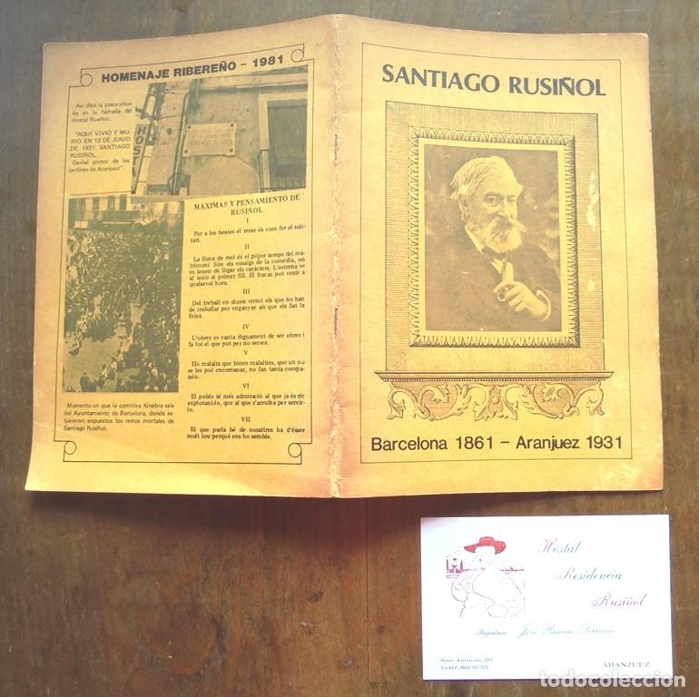 Coleccionismo de Revistas y Peri&oacute;dicos: Santiago Rusi&ntilde;ol Barcelona 1861 Aranjuez 1931 Hostal Rusi&ntilde;ol, Aranjuez