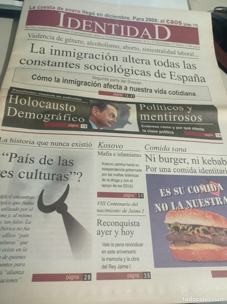 Coleccionismo de revistas y peri&oacute;dicos: REVISTA IDENTIDAD CONTRA EL PENSAMIENTO &Uacute;NICO N&ordm; 3, ENERO DE 2008 REF. UR MES 10