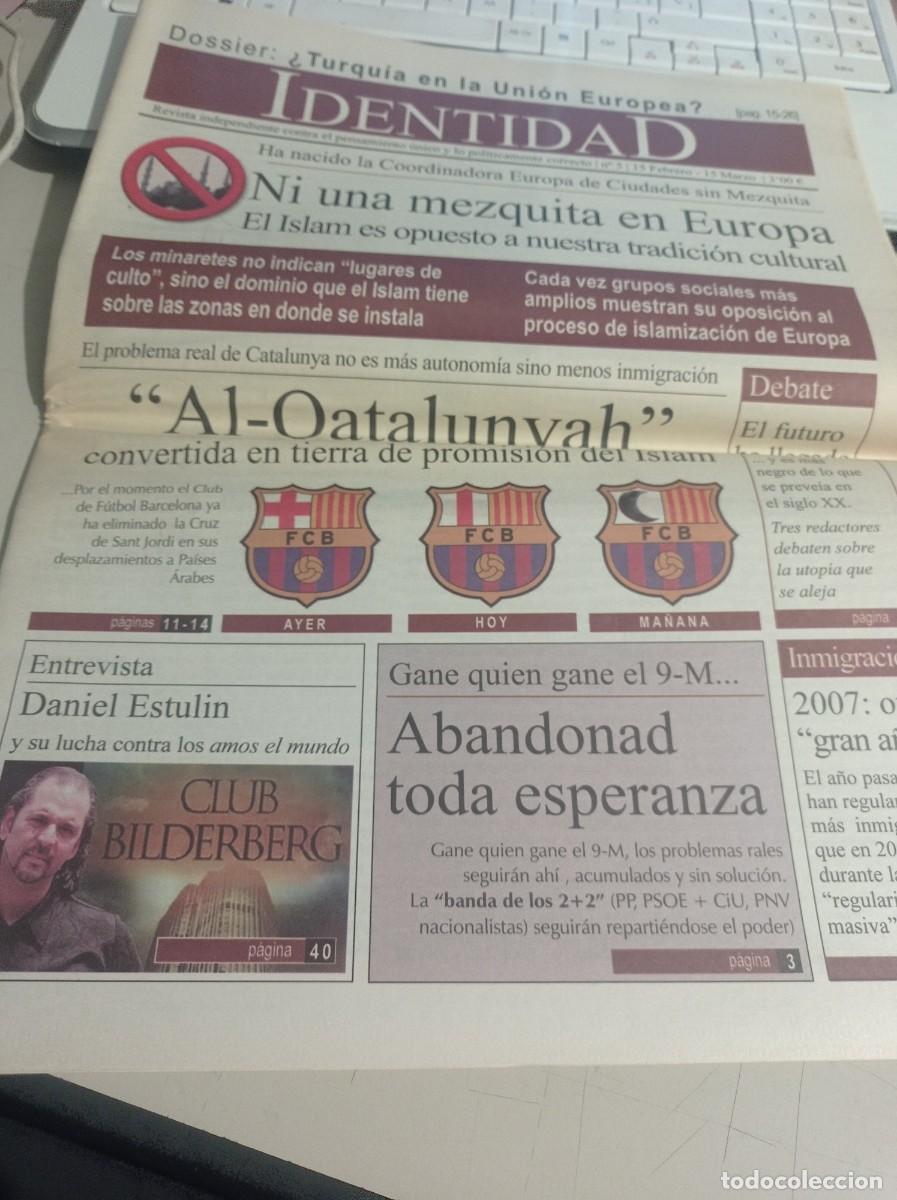Coleccionismo de revistas y peri&oacute;dicos: REVISTA IDENTIDAD CONTRA EL PENSAMIENTO &Uacute;NICO N&ordm; 5, MARZO DE 2008 REF. UR MES 10