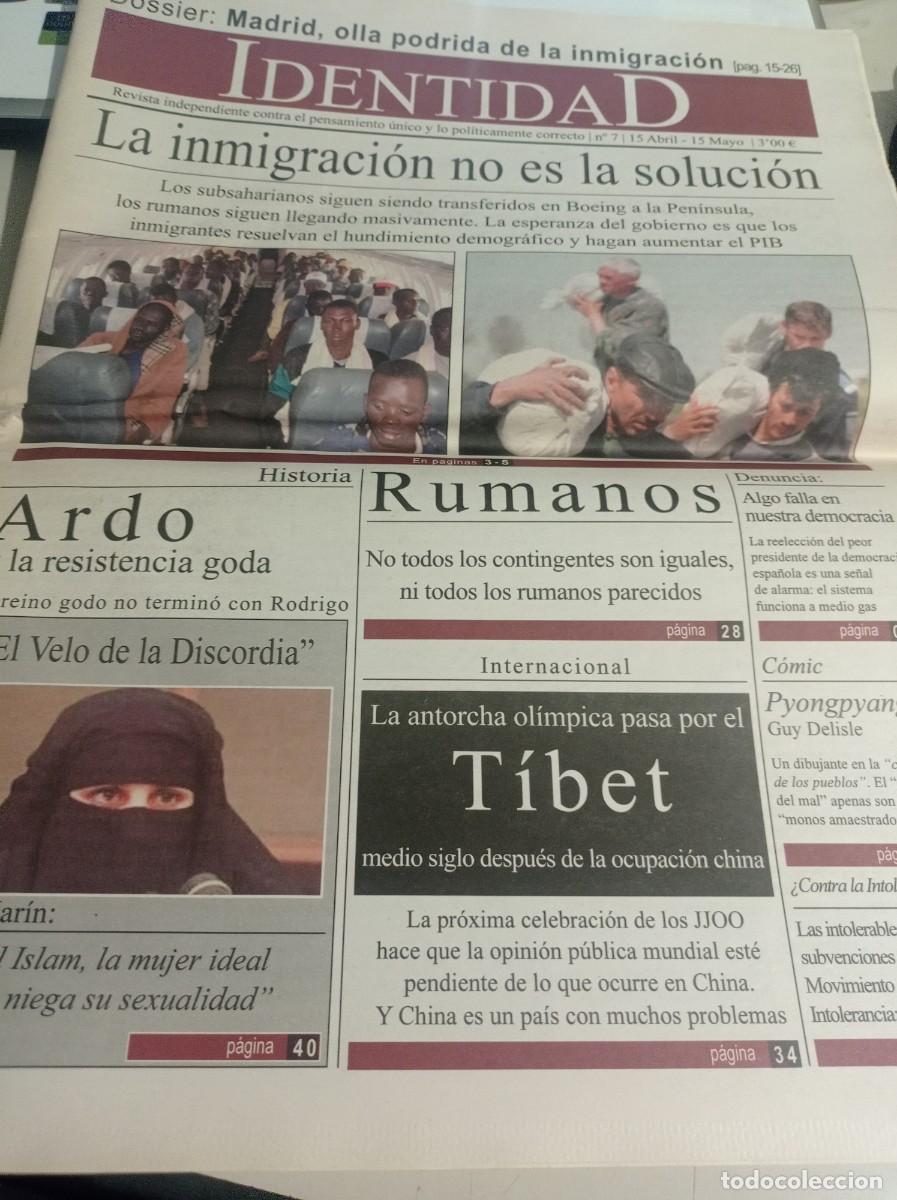 Coleccionismo de revistas y peri&oacute;dicos: REVISTA IDENTIDAD CONTRA EL PENSAMIENTO &Uacute;NICO N&ordm; 7, MAYO DE 2008 REF. UR MES 10
