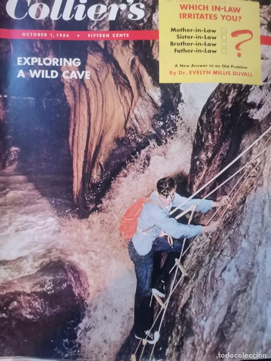 Coleccionismo de revistas y peri&oacute;dicos: REVISTA 1954 OCTOBER 1 COLLIER'S MAGAZINE - EXPLORING A WILD CAVE