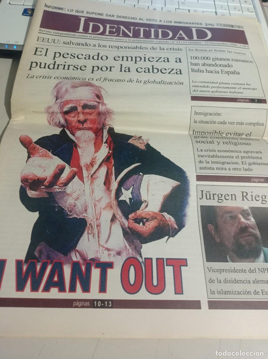 Coleccionismo de revistas y peri&oacute;dicos: REVISTA IDENTIDAD CONTRA EL PENSAMIENTO &Uacute;NICO N&ordm; 12, NOVIEMBRE DE 2008 REF. UR MES 10