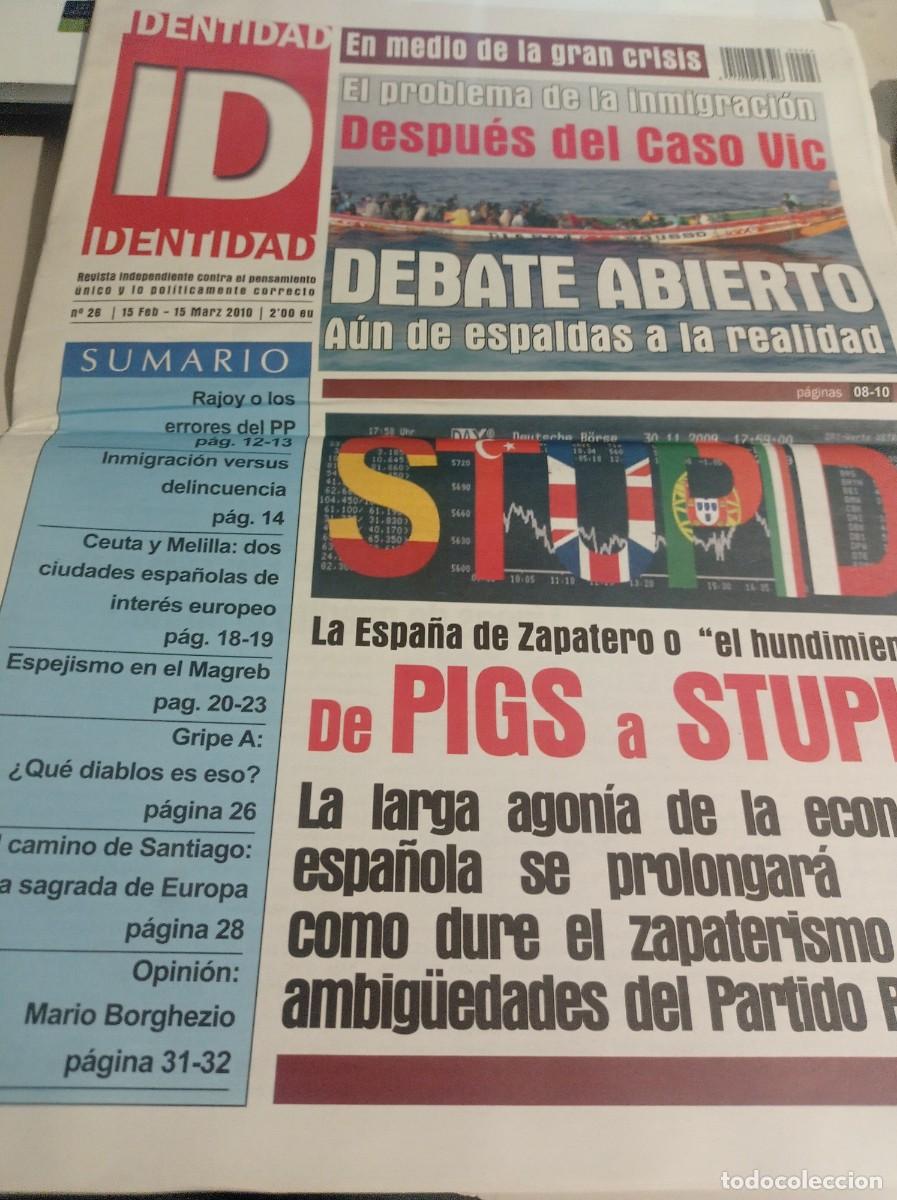 Coleccionismo de revistas y peri&oacute;dicos: REVISTA IDENTIDAD CONTRA EL PENSAMIENTO &Uacute;NICO N&ordm; 26, MARZO DE 2010 REF. UR MES 10