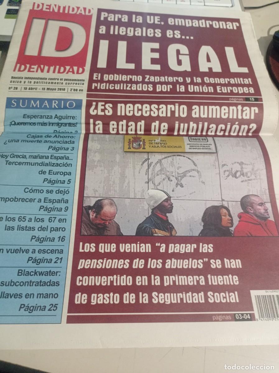 Coleccionismo de revistas y peri&oacute;dicos: REVISTA IDENTIDAD CONTRA EL PENSAMIENTO &Uacute;NICO N&ordm; 28, MAYO DE 2010 REF. UR MES 10
