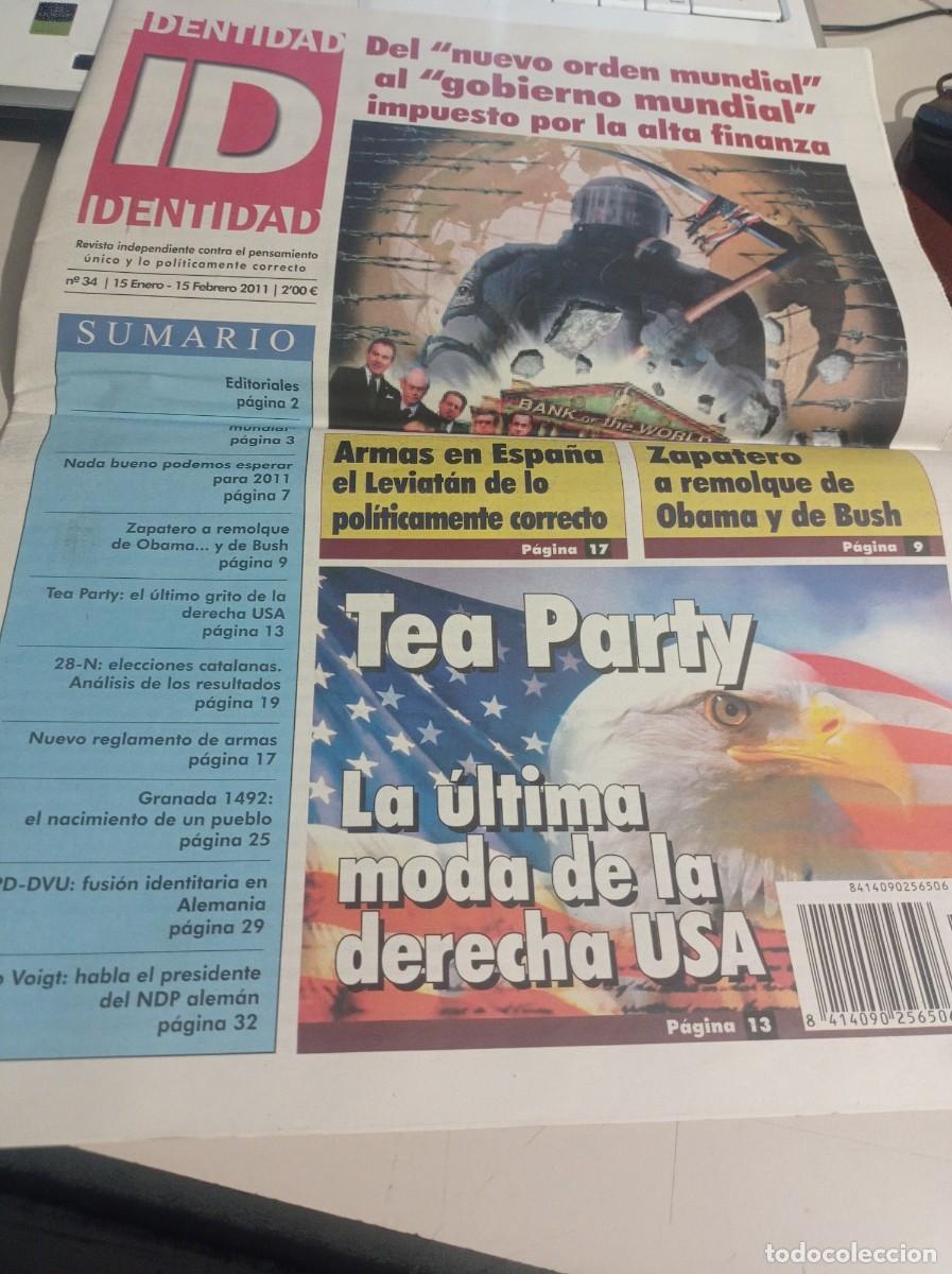 Coleccionismo de revistas y peri&oacute;dicos: REVISTA IDENTIDAD CONTRA EL PENSAMIENTO &Uacute;NICO N&ordm; 34, FEBRERO DE 2011 REF. UR MES 10
