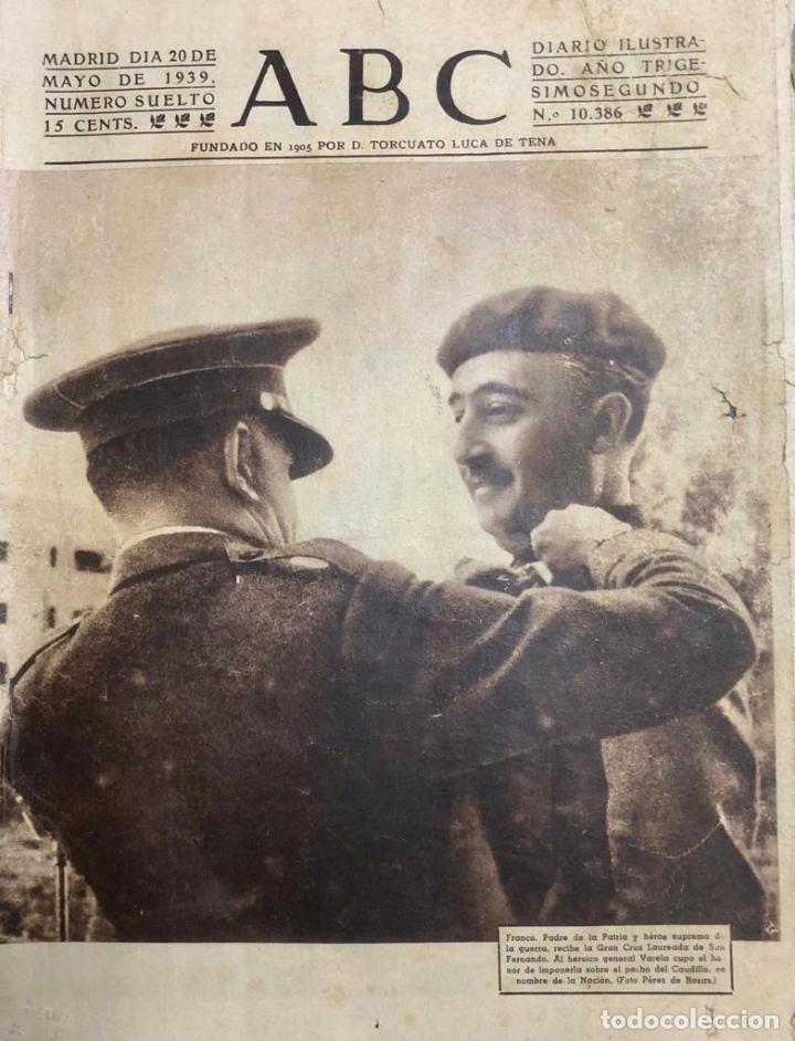 Coleccionismo de Revistas y Peri&oacute;dicos: Peri&oacute;dico ABC 20 Mayo 1939. Muy bien conservado