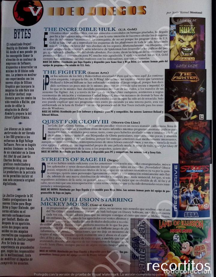 Coleccionismo de revistas y peri&oacute;dicos: HULK MICKEY MOUSE JUEGOS SEGA 1992