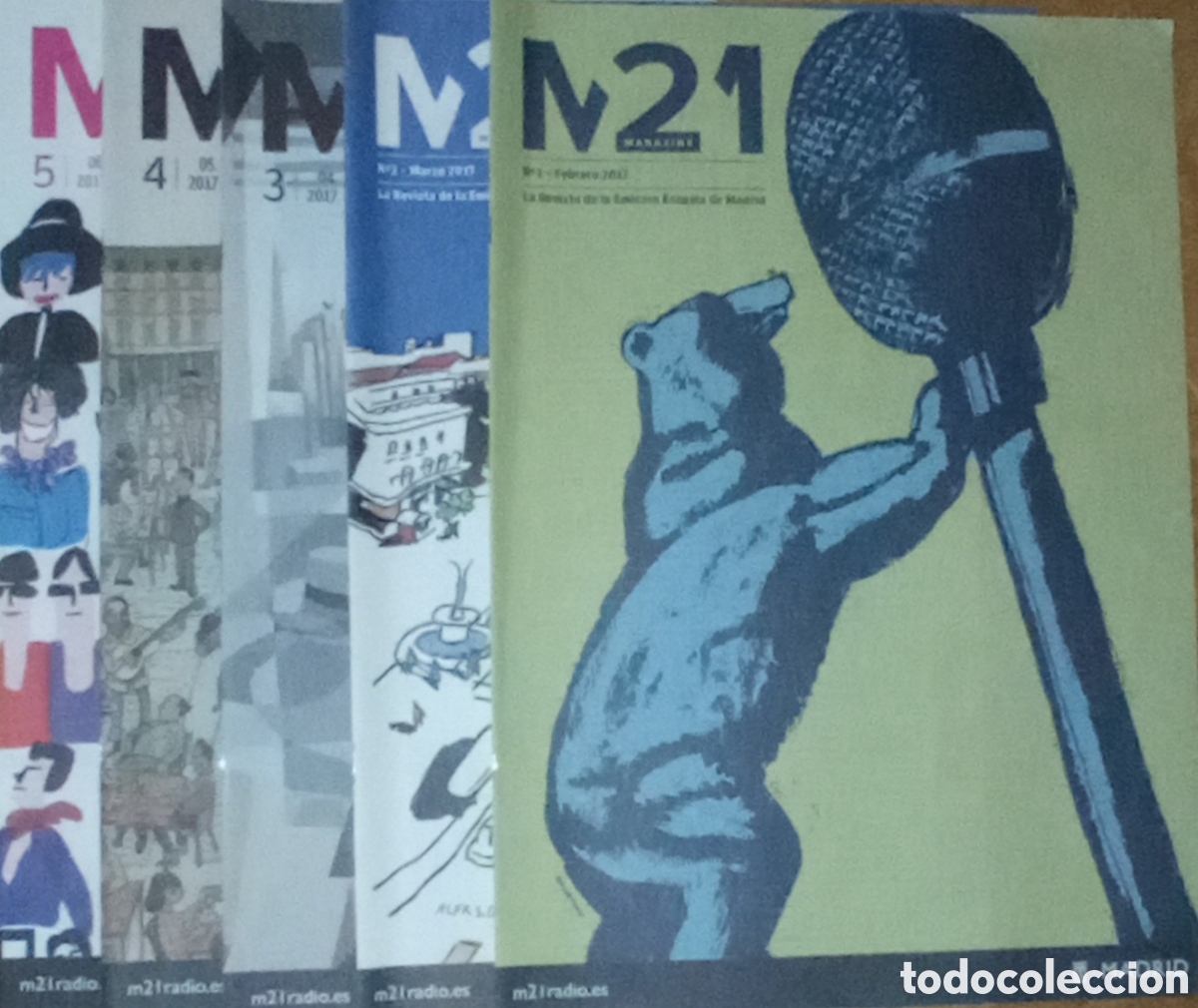Coleccionismo de revistas y peri&oacute;dicos: Magazine Revista M21. Los cinco primeros n&uacute;meros de la revista. A&ntilde;o 2017. Eme 21 Mag