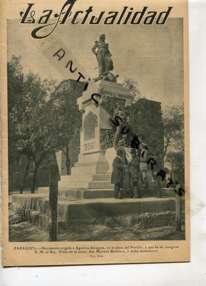 revista año 1908 monumento agustina zaragoza pl - Compra venta en  todocoleccion