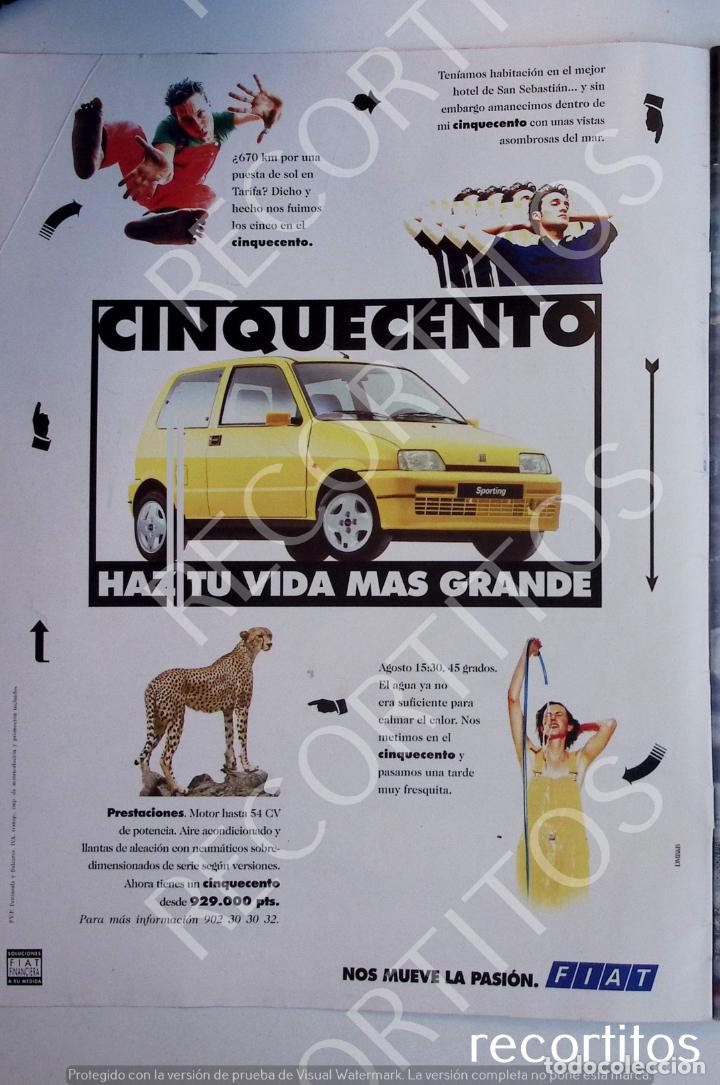 Coleccionismo de Revistas y Peri&oacute;dicos: ANUNCIO FIAT CINQUECENTO