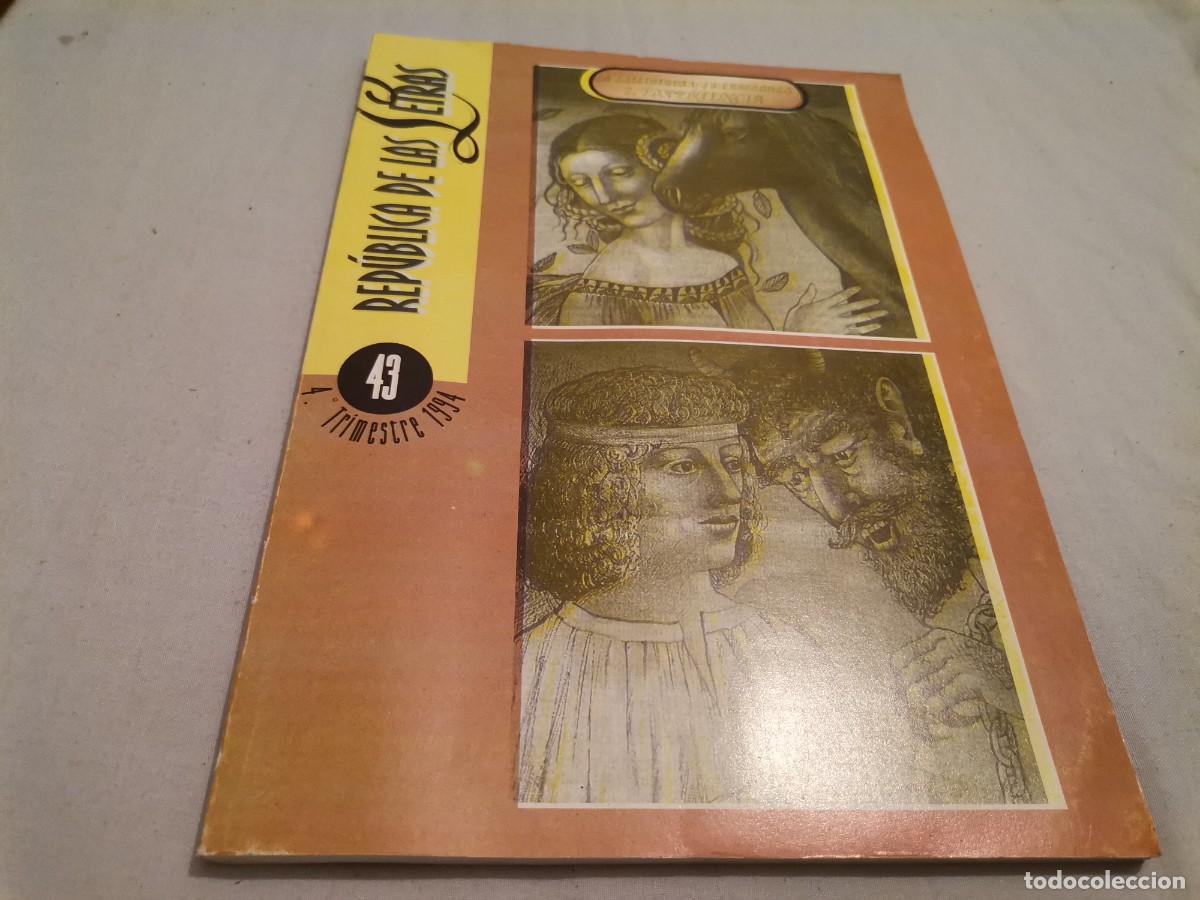 Colecionismo de Revistas e Jornais: REP&Uacute;BLICA DE LAS LETRAS N&ordm; 43 4&deg; TRIMESTRE 1994 LA LITERATURA Y SU ENSE&Ntilde;ANZA 2. EXPERIENCIA