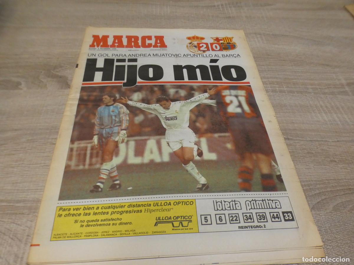 Coleccionismo de Revistas y Peri&oacute;dicos: ARKANSAS FUTBOL REAL MADRID MARCA 8 DIC 1996 HIJO MIO