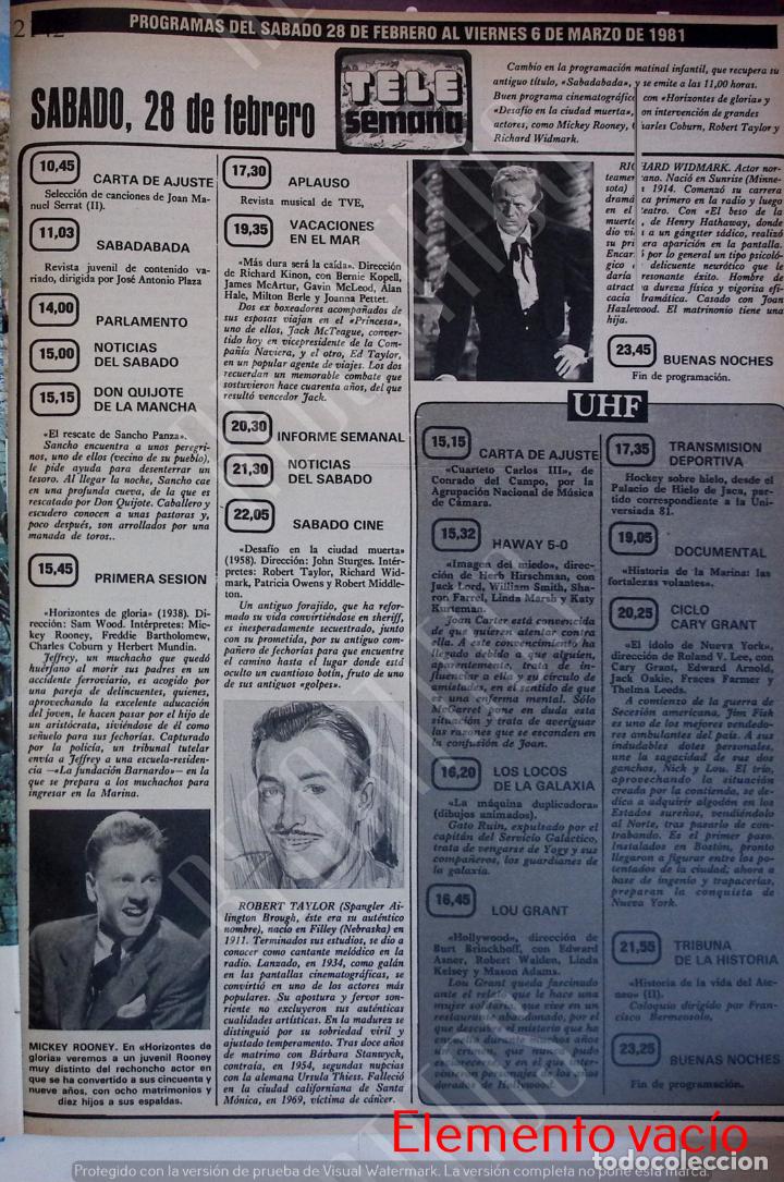 Coleccionismo de Revistas y Peri&oacute;dicos: ROBERT TAYLOR RICHARD WIDMARK MICKEY ROONEY