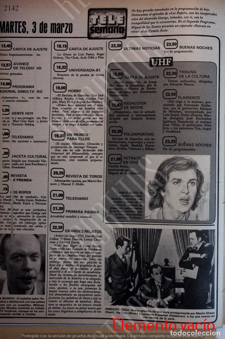 Coleccionismo de revistas y peri&oacute;dicos: MARTIN SHEEN CAMILO SESTO BRIAN MURPHY LOS ROPER
