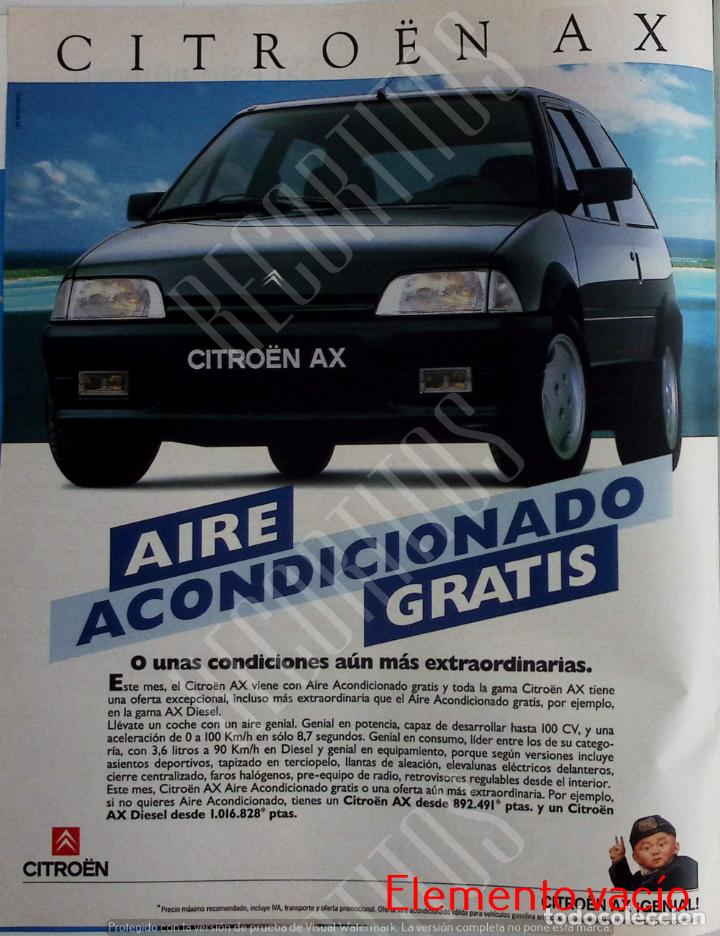 Coleccionismo de Revistas y Peri&oacute;dicos: ANUNCIO CITROEN AX