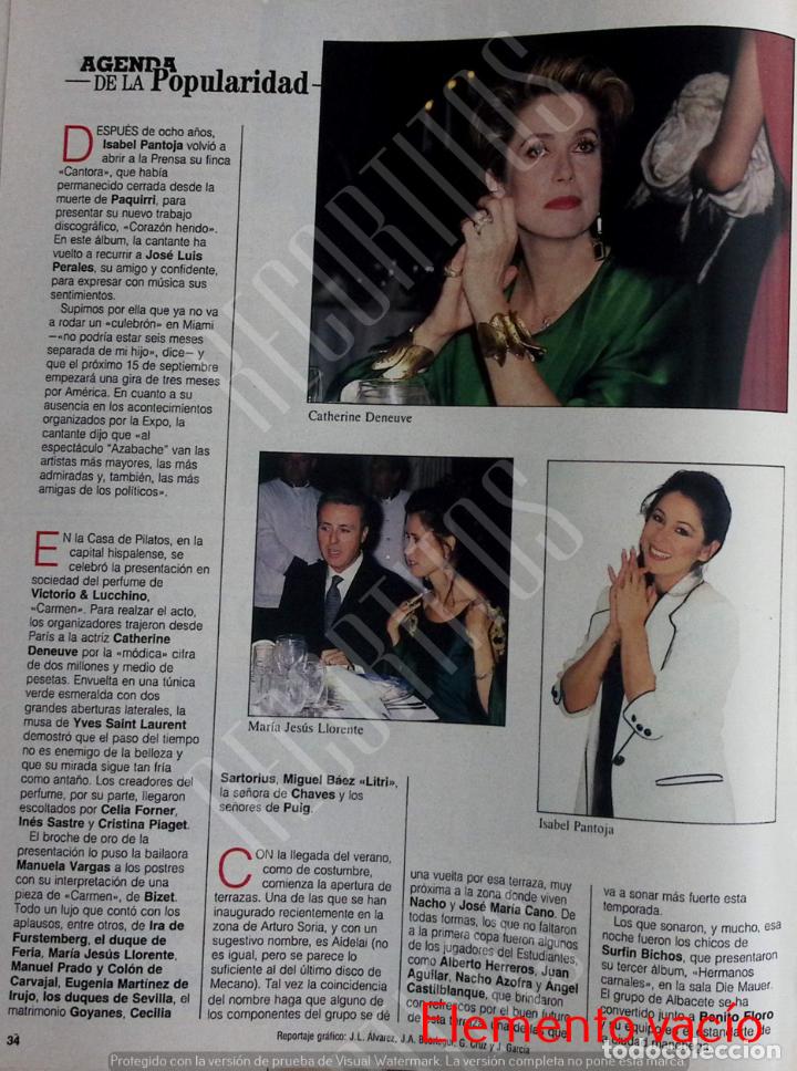 Coleccionismo de Revistas y Peri&oacute;dicos: catherine deneuve MARIA JESUS LLORENTE ISABEL PANTOJA