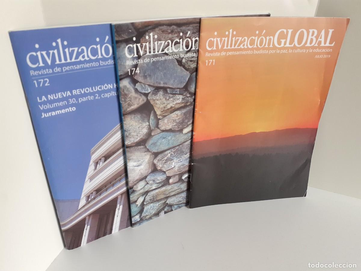 Collectionnisme de Revues et Journaux: CIVILIZACI&Oacute;N GLOBAL. REVISTA PENSAMIENTO BUDISTA POR LA PAZ, LA CULTURA Y EDUCACI&Oacute;N. 171, 172, 174.