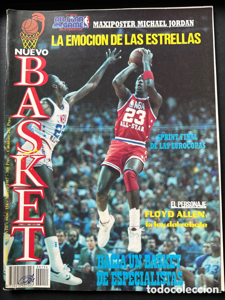 Colecionismo de Revistas e Jornais: Revista ''Nuevo Basket'' - NBA All-Star 1987 - Michael Jordan -154
