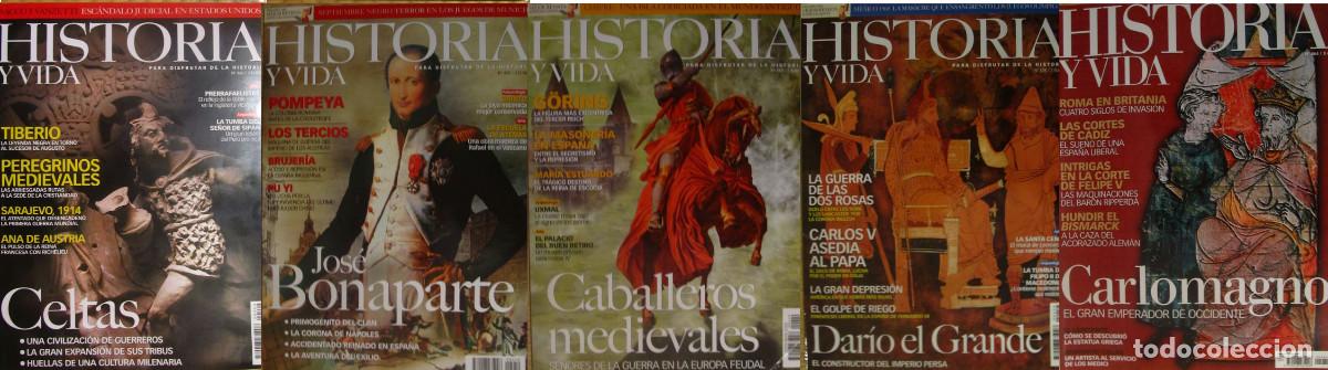 Coleccionismo de Revistas y Peri&oacute;dicos: Lote 5 Revistas Historia y Vida Varios