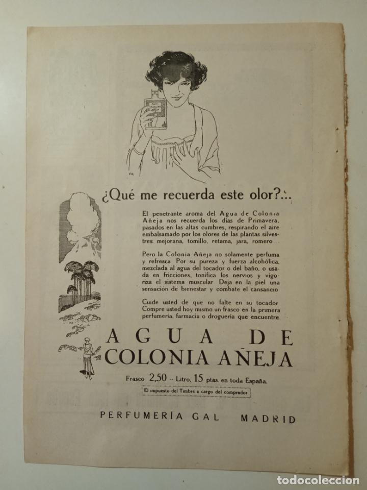 Coleccionismo de revistas y peri&oacute;dicos: AGUA DE COLONIA A&Ntilde;EJA Y GOERZ TENAX - PUBLICIDAD EN HOJA SUELTA DE ANTIGUA REVISTA - 25 X 18 cm.