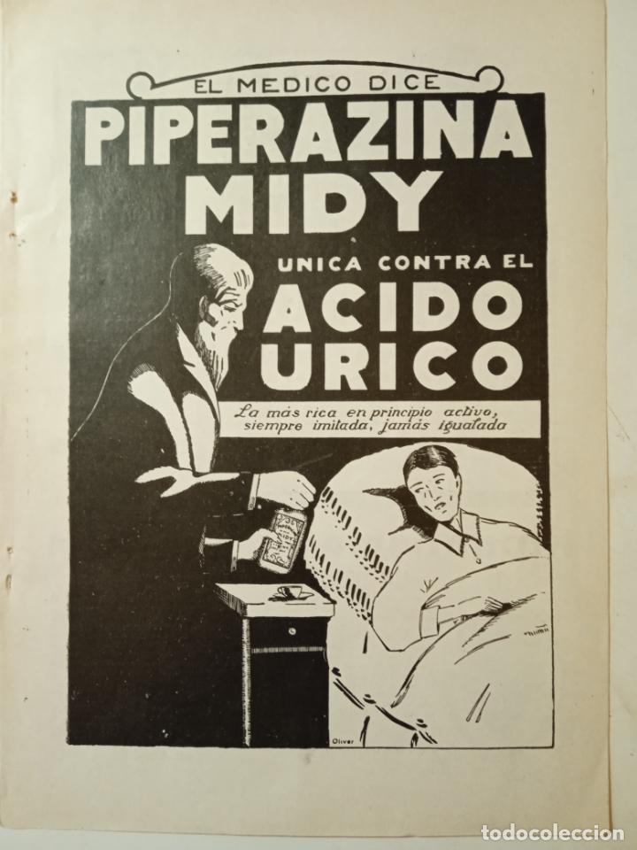 Collezionismo di Riviste e Giornali: PIPERAZINA MIDY - PUBLICIDAD EN HOJA SUELTA DE ANTIGUA REVISTA - 25 X 18 cm.