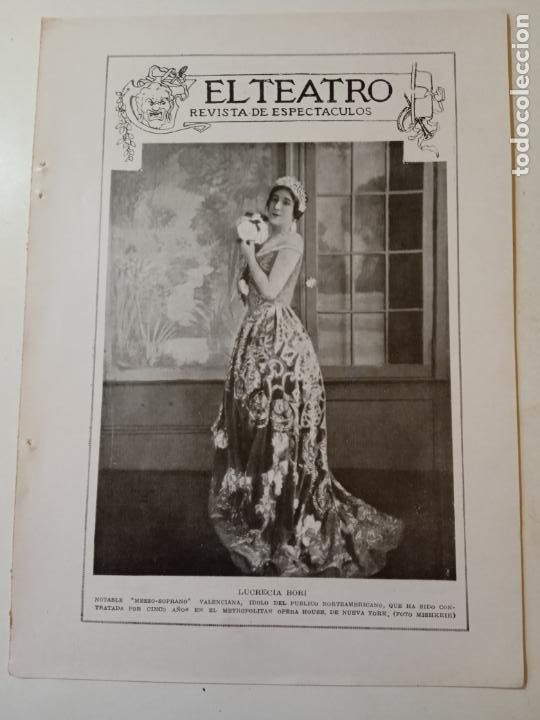 Collezionismo di Riviste e Giornali: EL TEATRO REVISTA DE ESPECTACULOS - PUBLICIDAD EN HOJA SUELTA DE ANTIGUA REVISTA - 25 X 18 cm.