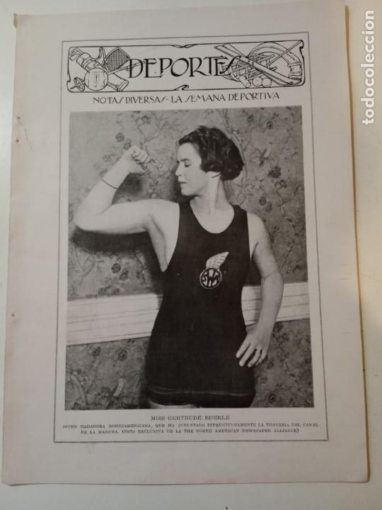 Collezionismo di Riviste e Giornali: DEPORTES - HOJA SUELTA DE ANTIGUA REVISTA - 25 X 18 cm.