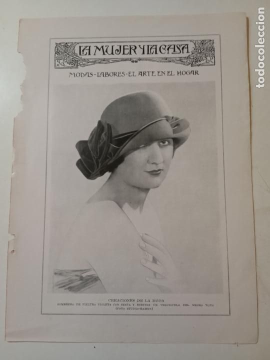 Collezionismo di Riviste e Giornali: LA MUJER Y LA CASA - HOJA SUELTA DE ANTIGUA REVISTA - 25 X 18 cm.