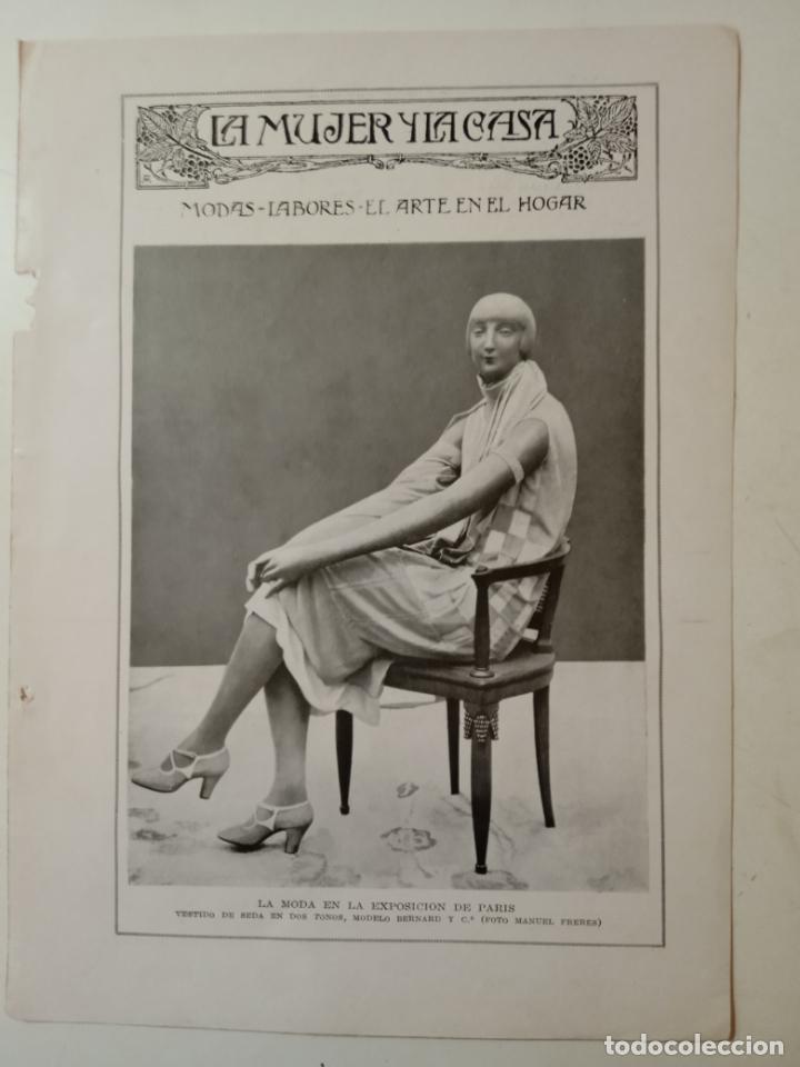 Collezionismo di Riviste e Giornali: LA MUJER Y LA CASA - HOJA SUELTA DE ANTIGUA REVISTA - 25 X 18 cm.