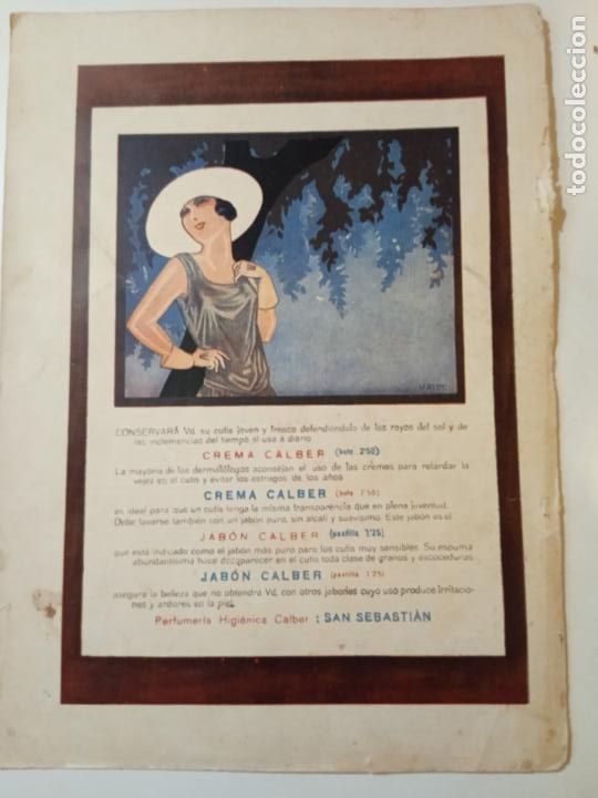 Collezionismo di Riviste e Giornali: CREMA CALBER - PUBLICIDAD EN CONTRAPORTADA DE ANTIGUA REVISTA - 25 X 18 cm.