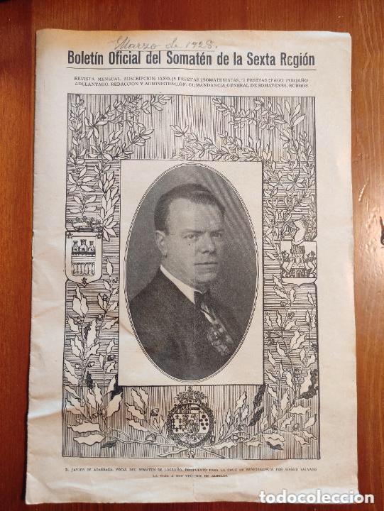 Coleccionismo de Revistas y Peri&oacute;dicos: Boletin oficial del somaten de la sexta region - 1928 Marzo - 19p - 29x20