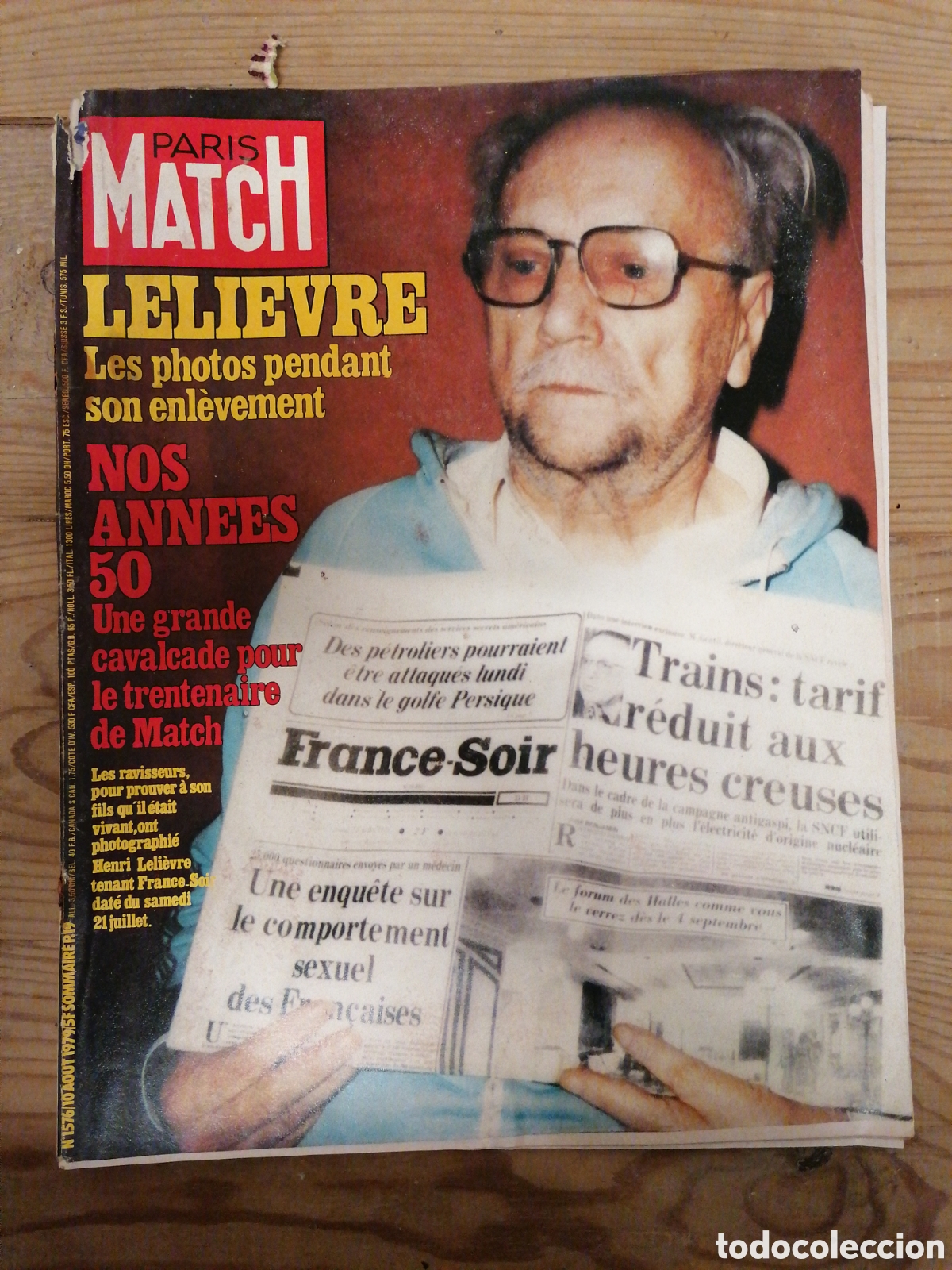 Coleccionismo de Revistas y Peri&oacute;dicos: PARIS MATCH. 1576 1979 LELIEVRE, PIERRE REY, YANNICK NOAH, BRIGITTE BARDOT, BEN BELLA